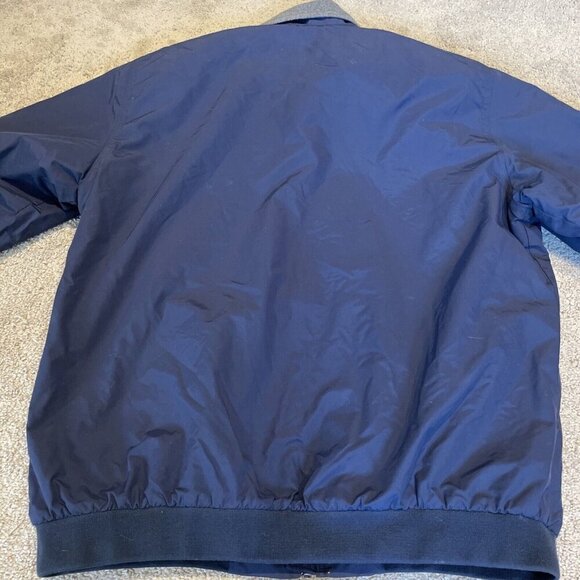 LL Bean Warm Up Jacket Men's Large Tall Navy Nylon Fleece Lined Full Zip Outdoor - Picture 6 of 11